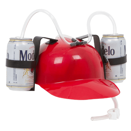 Beer and Soda Guzzler Helmet