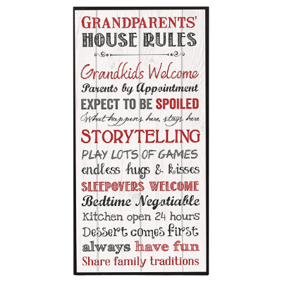 Grand Parents House Rules Mounted