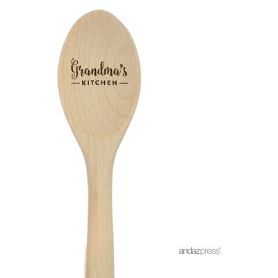 Laser Engraved Wooden Mixing Spoon