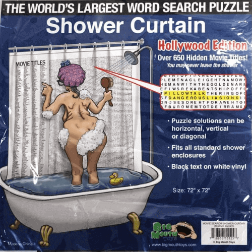 Word Search Puzzle Shower Curtain