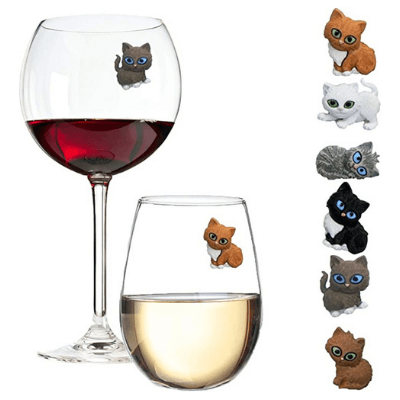 Kitten Wine Glass Charms