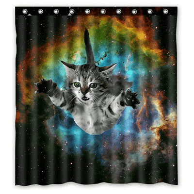 Space Cat Curtain