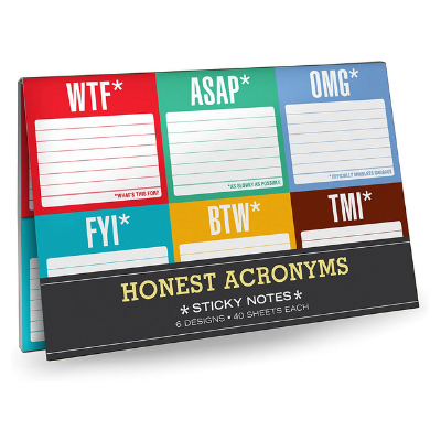 Honest Acronyms Sticky Notes
