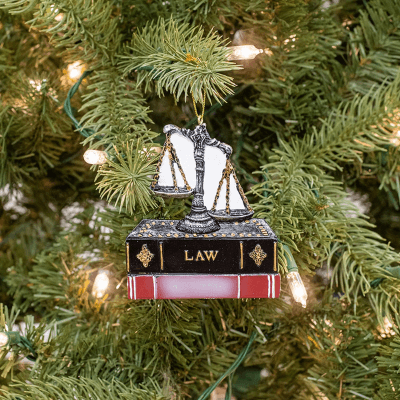 Personalized Lawyer Christmas Tree Ornament