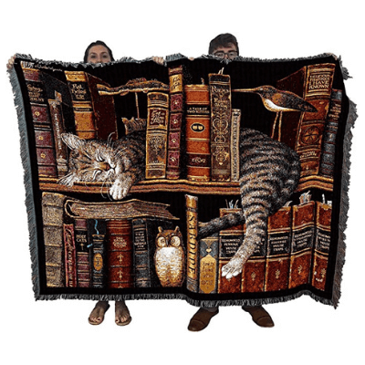 Bookshelf Cat Blanket