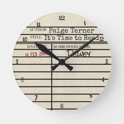 Time for Books Wall Clock