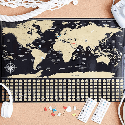 Amazon Basics Scratch Off World Map