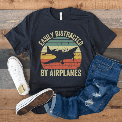 Easily Distracted By Airplanes T-shirt