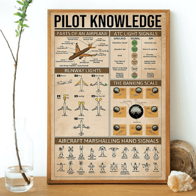 Vintage Aviation Knowledge Poster