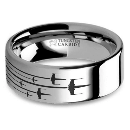 Star Wars Rogue X-Wing Squadron Laser Engraved Ring